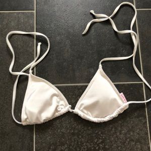 Simple white bikini top